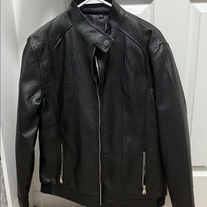 Black Leather Jacket by TC Collection